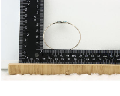 Vintage Navajo Bracelet 925 Silver Turquoise Tranditional Handmade Signed RB