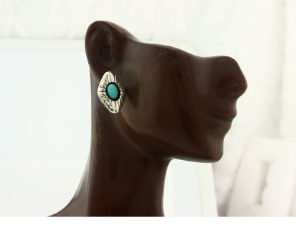 Navajo Earrings Sterling Silver Turquoise Dangle Vintage Authentic