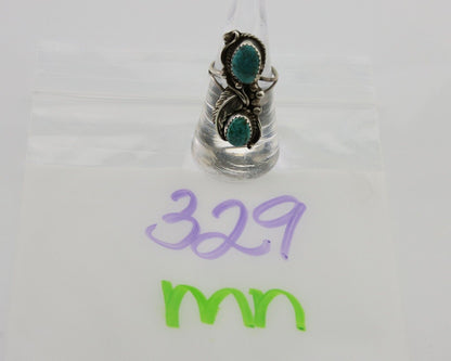 Navajo Ring 925 Silver Natural Blue Turquoise Native American Artist C.80's