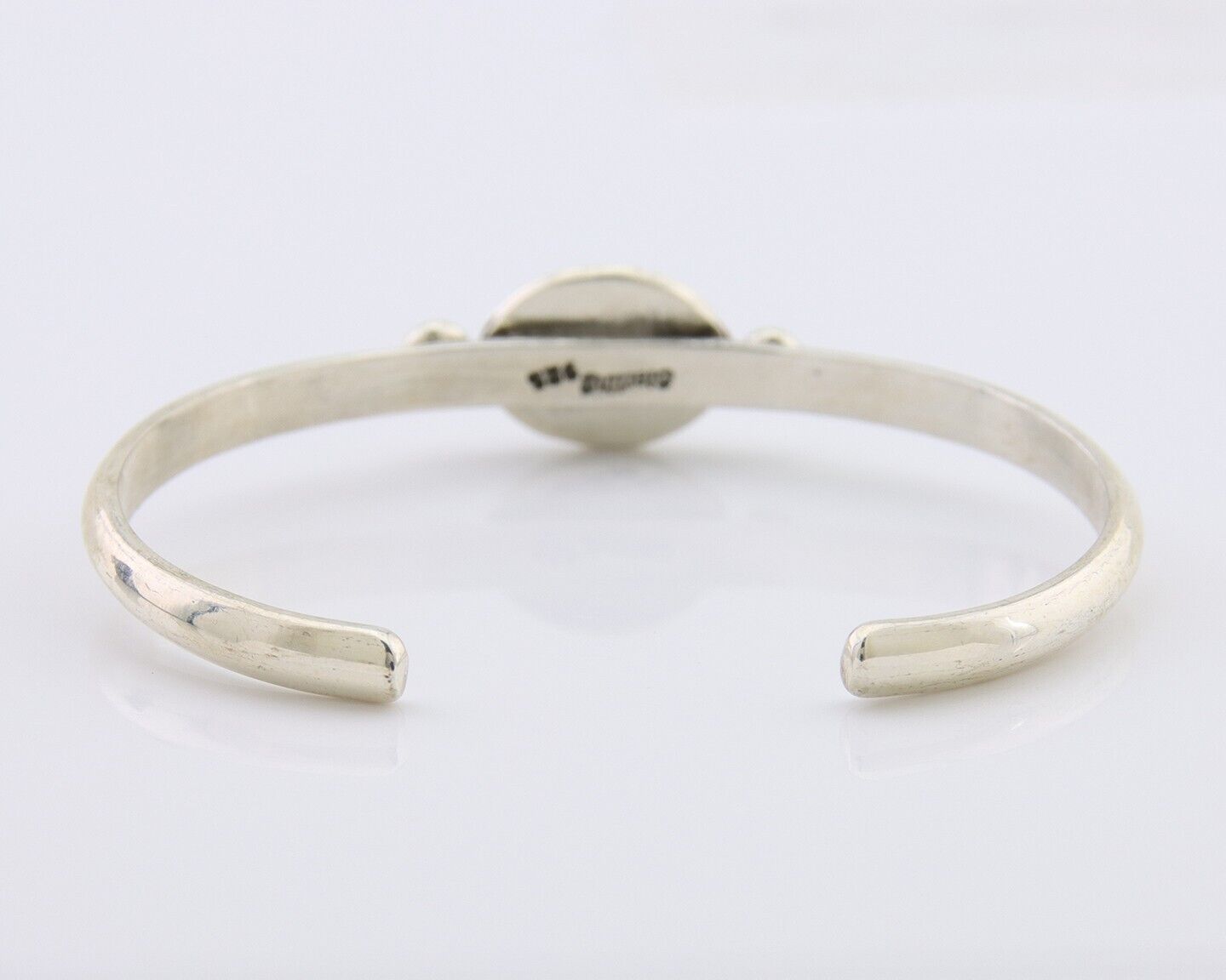 Navajo Bracelet 925 Silver Natural Turquoise Native American Artist C.80's