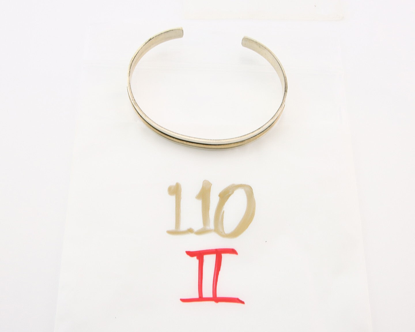 Navajo Bracelet 925 Silver & 12k Yellow Gold Plated Cuff Signed E C.80's