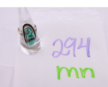 Navajo Ring 925 Silver Bisbee Turquoise Signed R Werito C.80's