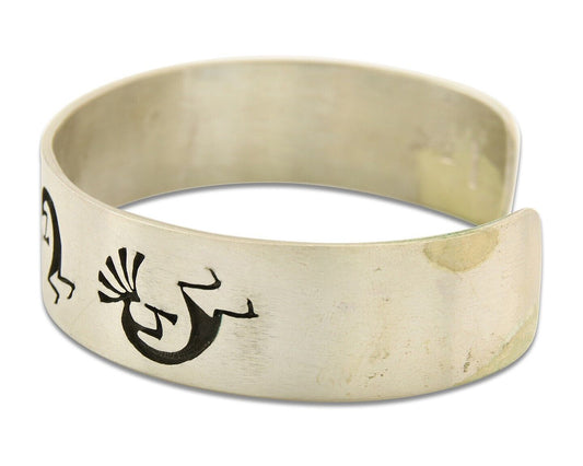 Hopi Bracelet 925 Silver Handmade Artist Signed Kachino Doll C.80's