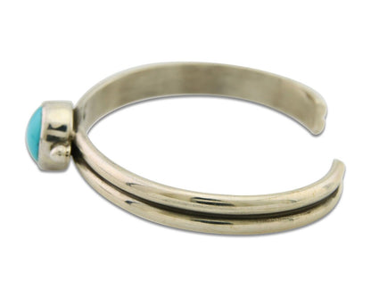 Navajo Bracelet 925 Silver Turquoise Cuff Native American Artist C.80's