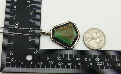 Navajo Necklace 925 Silver Royston Turquoise Artist Signed MN C.80's