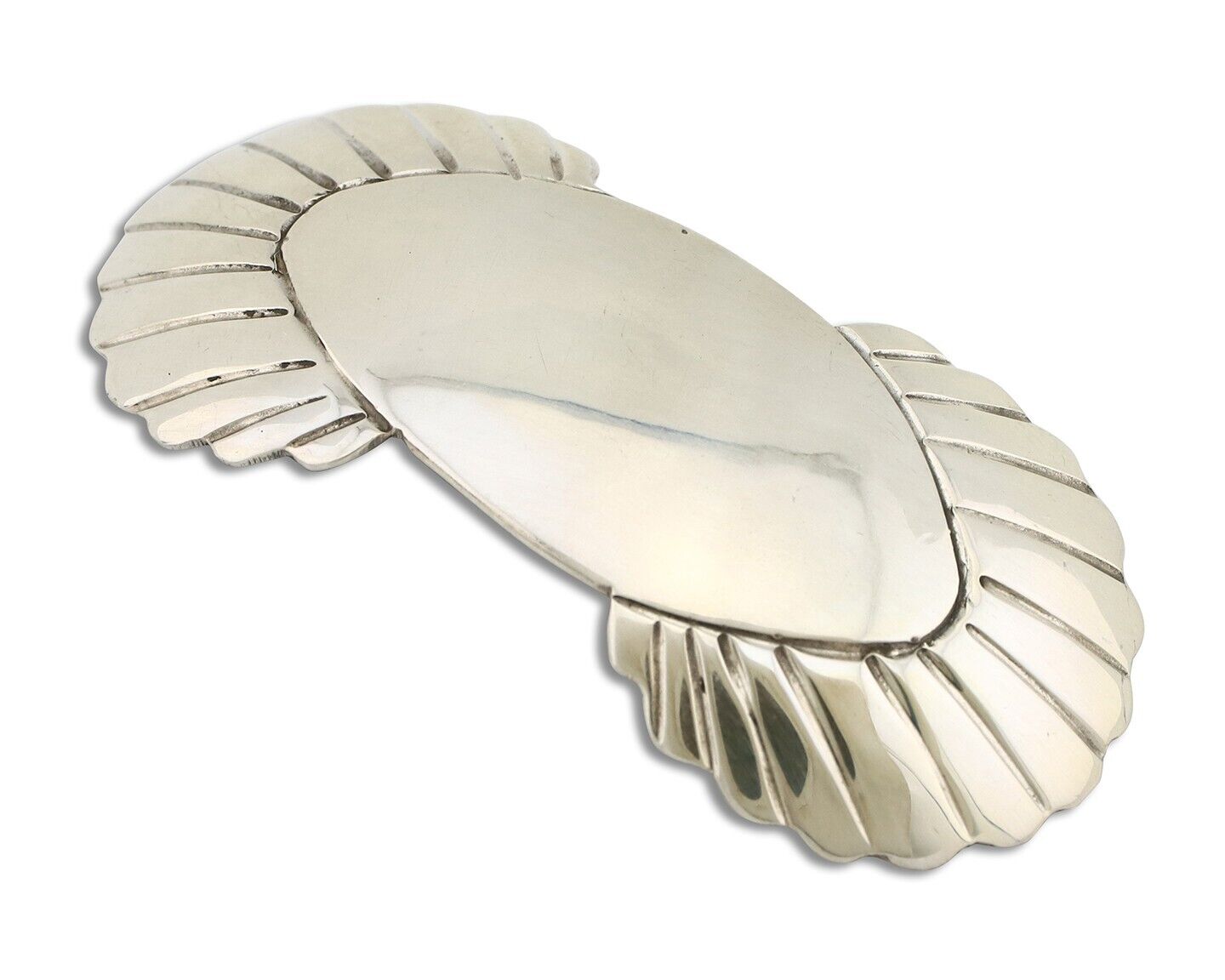 Women's Navajo Hair Clip Hand Stamped 925 Silver Artist Signed C Montoya C.80's