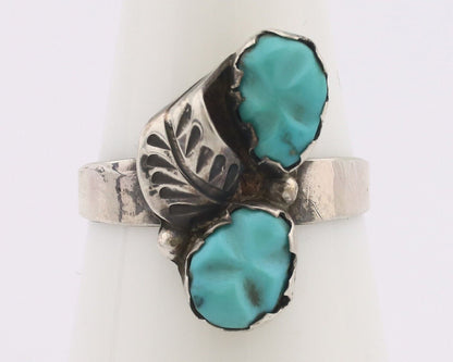 Zuni Handmade Ring 925 Silver Kingman Turquoise Native Artist C.80's
