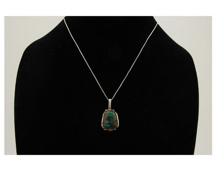 Navajo Necklace 925 Silver Turquoise Artist Signed Billy Eagle C.80's