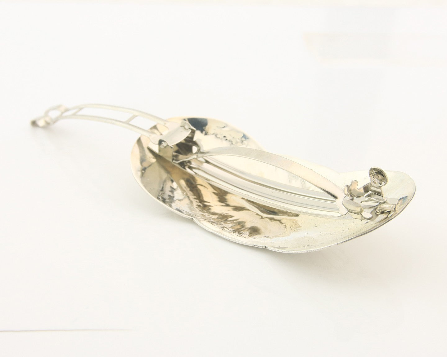 Vintage Navajo Barrette 925 Sterling Silver Hand Stamped Authentic Native Artist