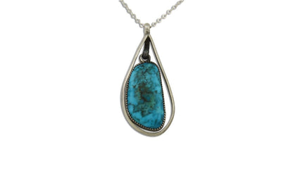 Navajo Necklace 925 Silver Natural Turquoise Native American C.80's