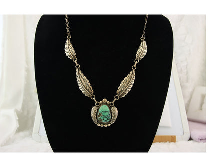 Navajo Necklace Sterling Silver Authentic Gemstone Vintage Signed C Montoya