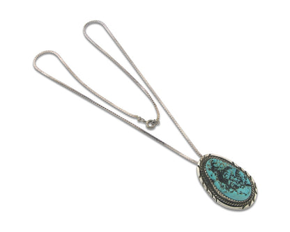 Navajo Sterling silver Necklace Turquosie Authentic Vintage Native American