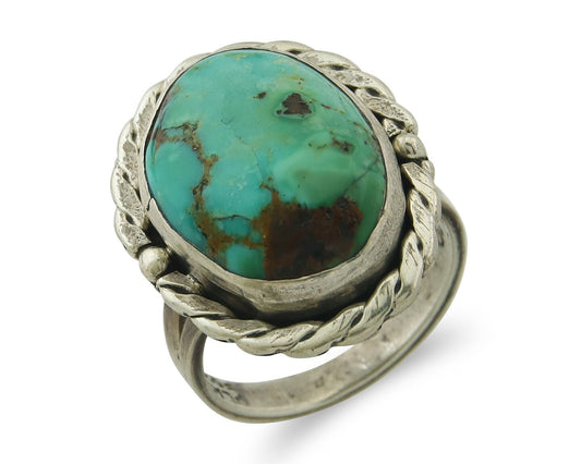 Vintage Navajo Ring 925 Sterling Natural Gemstone Native Artist Size 6.0