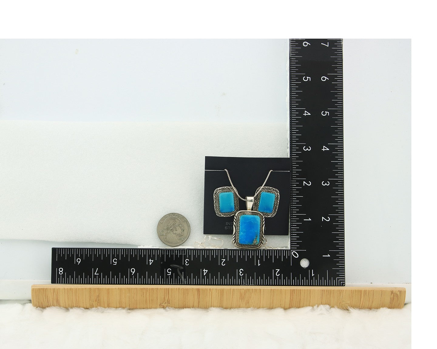 Navajo Necklace Earrings Set Sterling Silver Turquoise Vintage Signed Begay