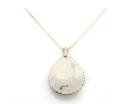 Navajo Necklace Sterling Silver & Gold Authentic Vintage Native Artist