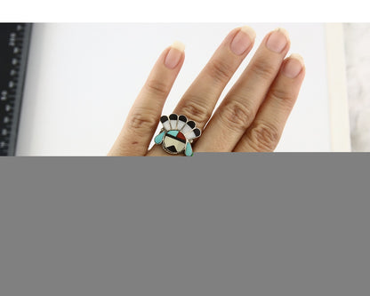 Vintage Zuni Ring 925 Sterling Silver Natural Gemstone Size ?