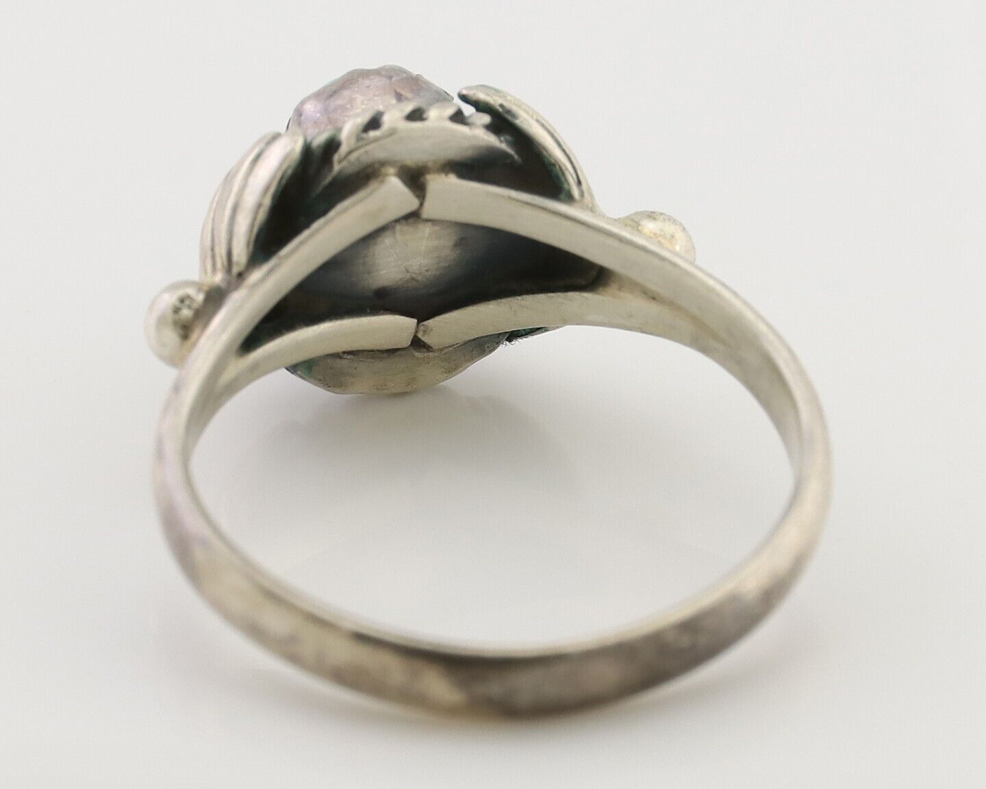 Navajo Ring 925 Silver Kingman Turquoise Native American Artist Made In 1985