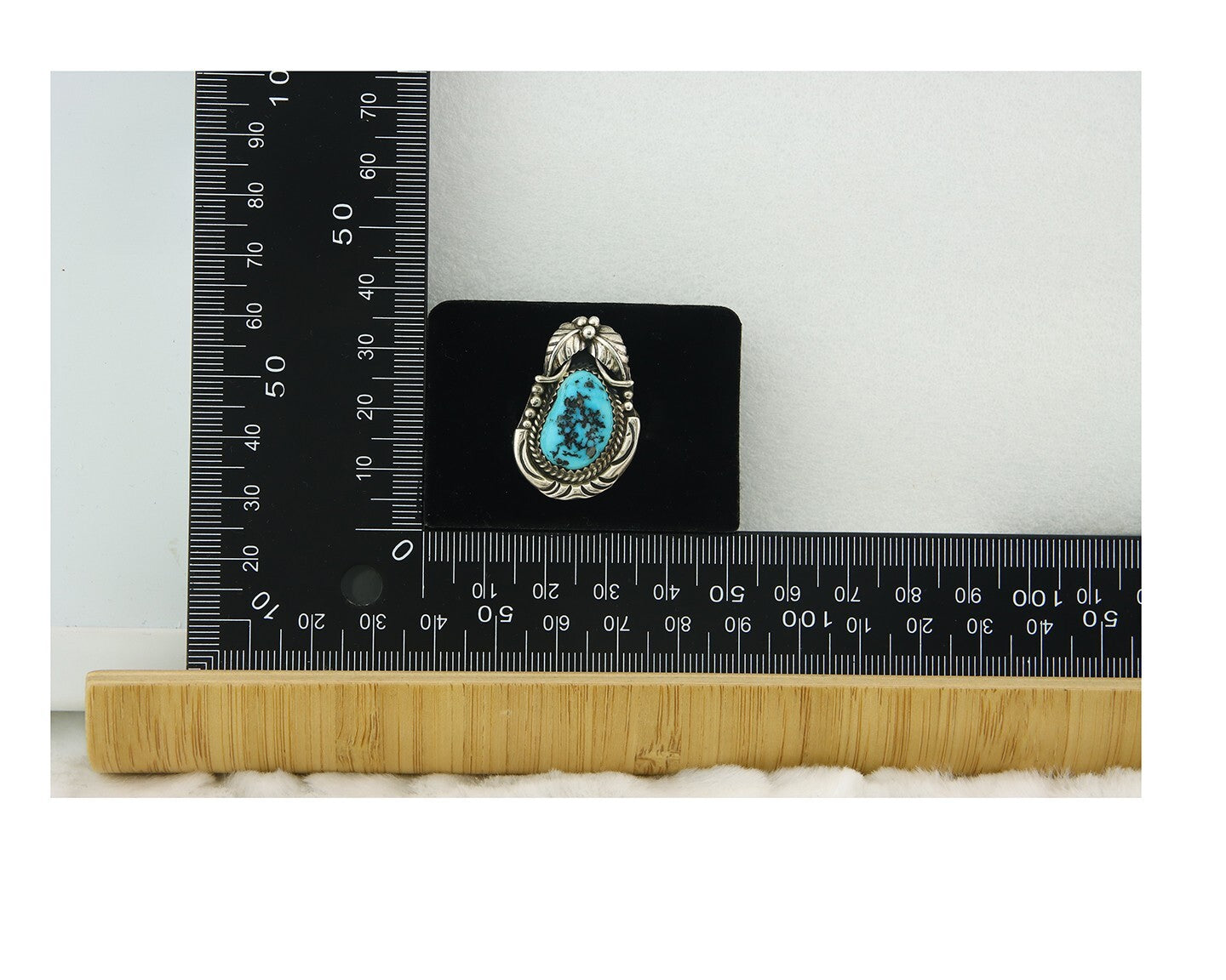 Vintage Navajo Ring 925 Sterling Natural Gemstone Native Artist Size 6.25