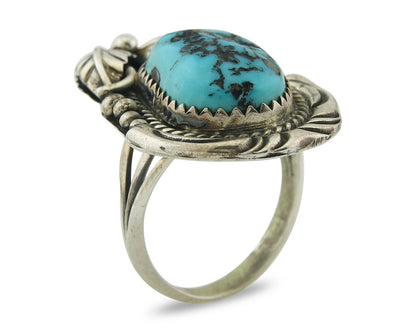 Vintage Navajo Ring 925 Sterling Natural Gemstone Native Artist Size 6.25