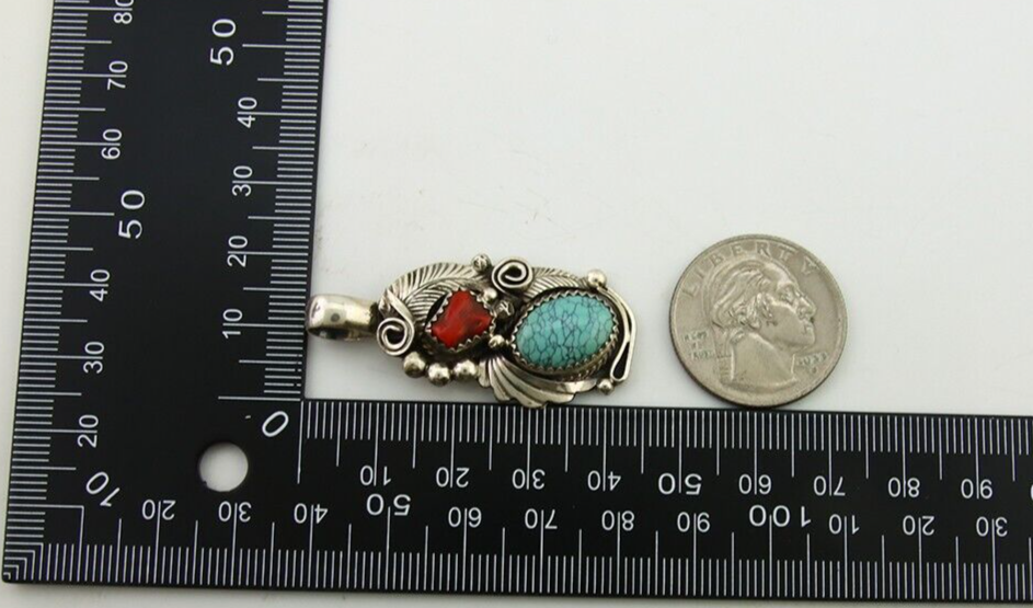 Navajo Necklace 925 Silver Spiderweb Turquoise Artist Signed Justin Morris C80s