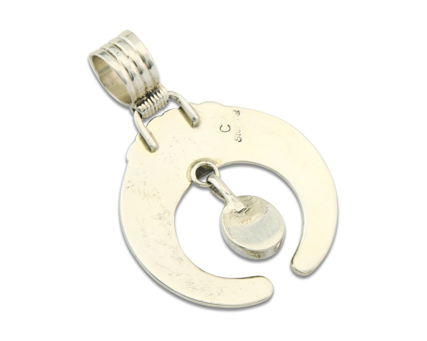 Navajo Sterling Silver Necklace Pendant Handmade Authentic Vintage Signed C