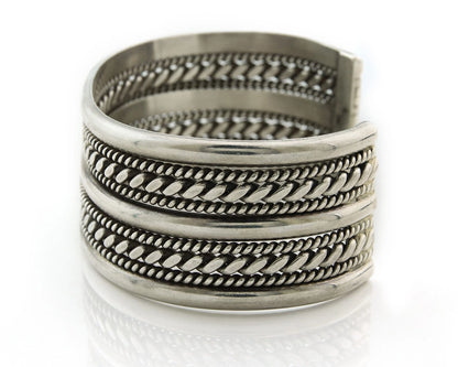 Navajo Cuff Bracelet 925 Sterling Silver Vintage Handmade Signed TAHE