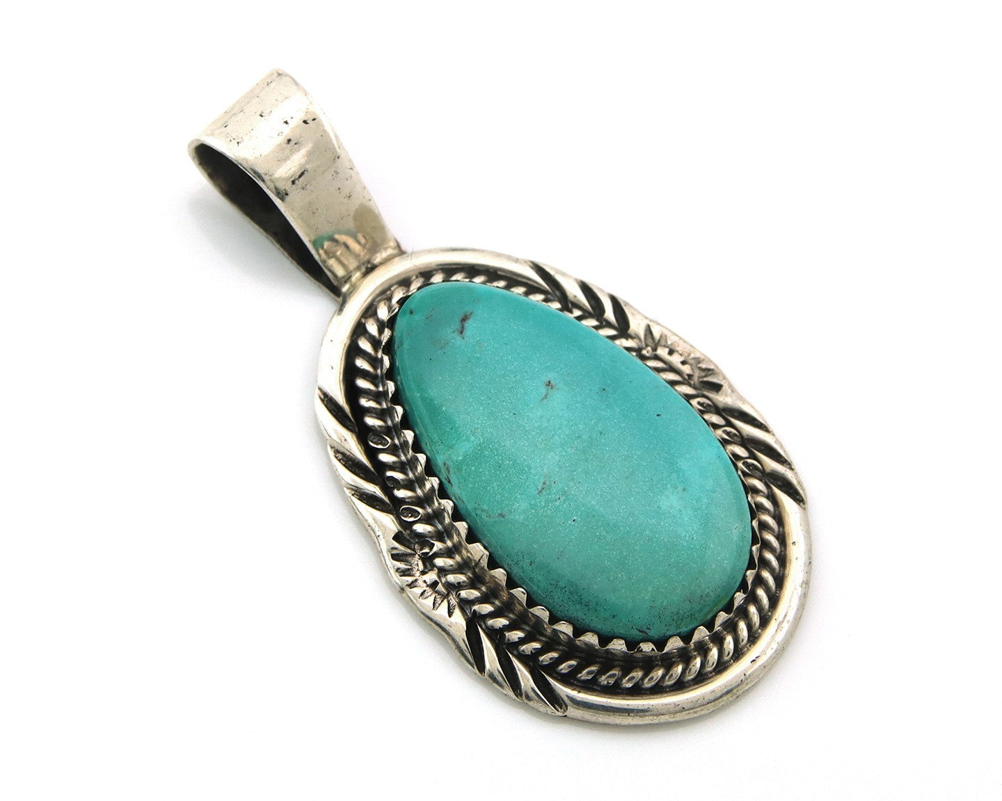 Navajo Pendant Sterling Silver Turquoise Vintage Authentic Native American