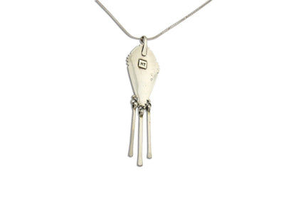 Navajo Necklace 925 Silver Natural Turquoise Artist Signed MT C.80's