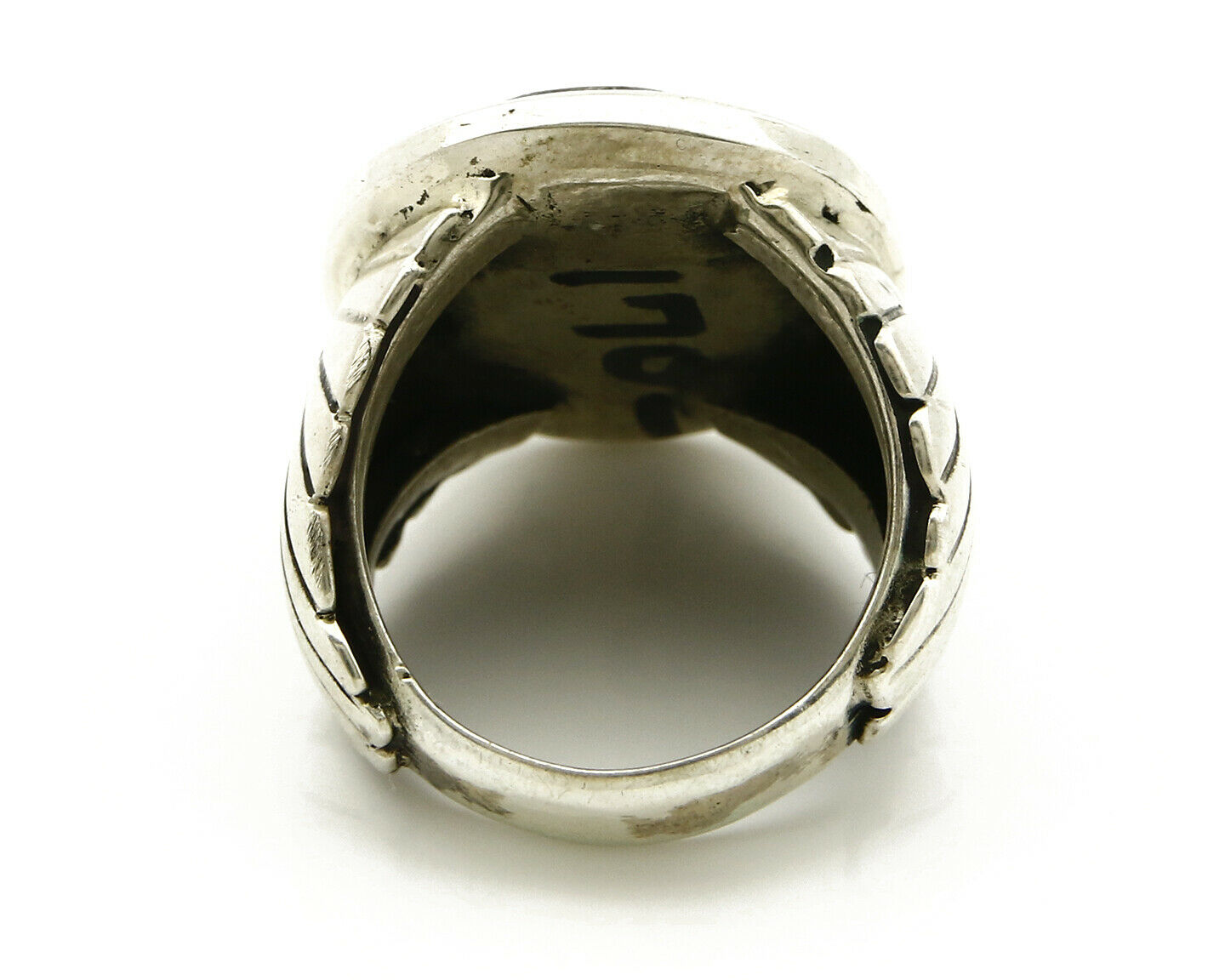 Navajo Ring .925 SOLID Silver China Mountain Turquoise Signed Doug Zachary C.80