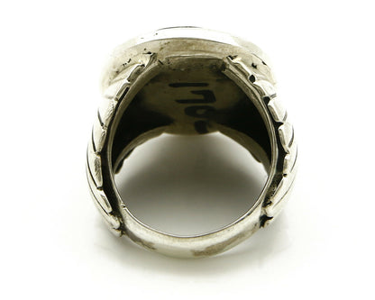 Navajo Ring .925 SOLID Silver China Mountain Turquoise Signed Doug Zachary C.80