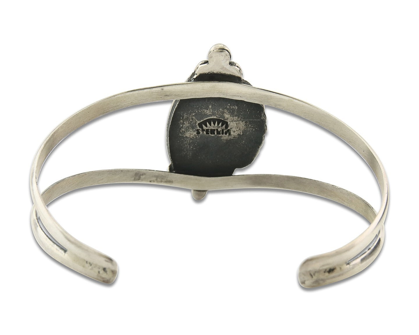 Vintage Navajo Bracelet 925 Silver Manassa Turquoise Handmade Signed Sunrise