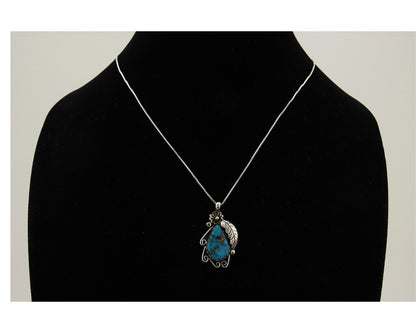 Navajo Necklace 925 Silver Natural Turquoise Native Artist C.80's