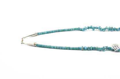 Navajo C. 80's-90's Wind River Trading Blue Morenci Turquoise Necklace