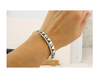 Hopi Bracelet 925 Silver Handmade Signed Darren Seweyestewa C.80's