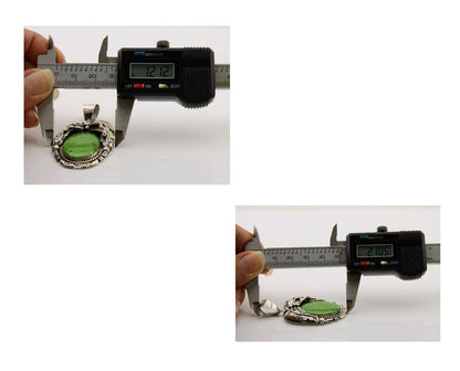 Navajo Pendant 925 Silver Natural Mojave Turquoise Signed E Kee C.80's