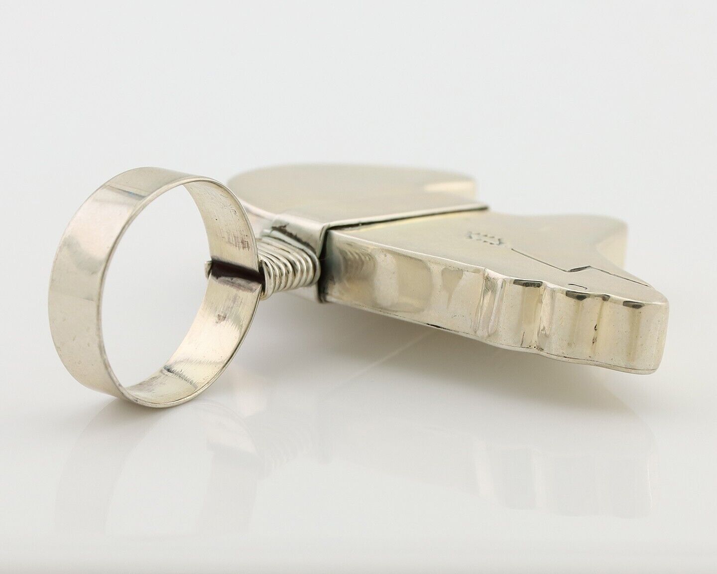 Navajo Spirit Bear Pendant 925 Sterling Silver Signed Nakai C.80's