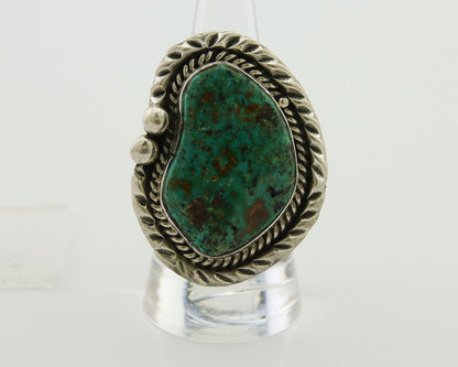 Navajo Ring .925 Silver Natural Turquoise Artist Signed Zachary C.80's