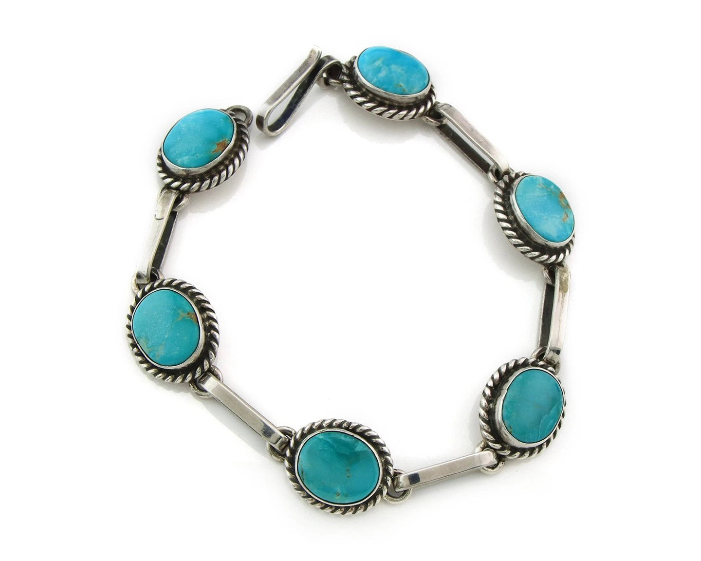 Navajo Cuff Bracelet 925 Sterling Silver Natural Turquoise Handmade Vintage