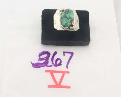 Vintage Navajo Ring 925 Sterling Authentic Turquoise Signed Sammy Begay Size 12