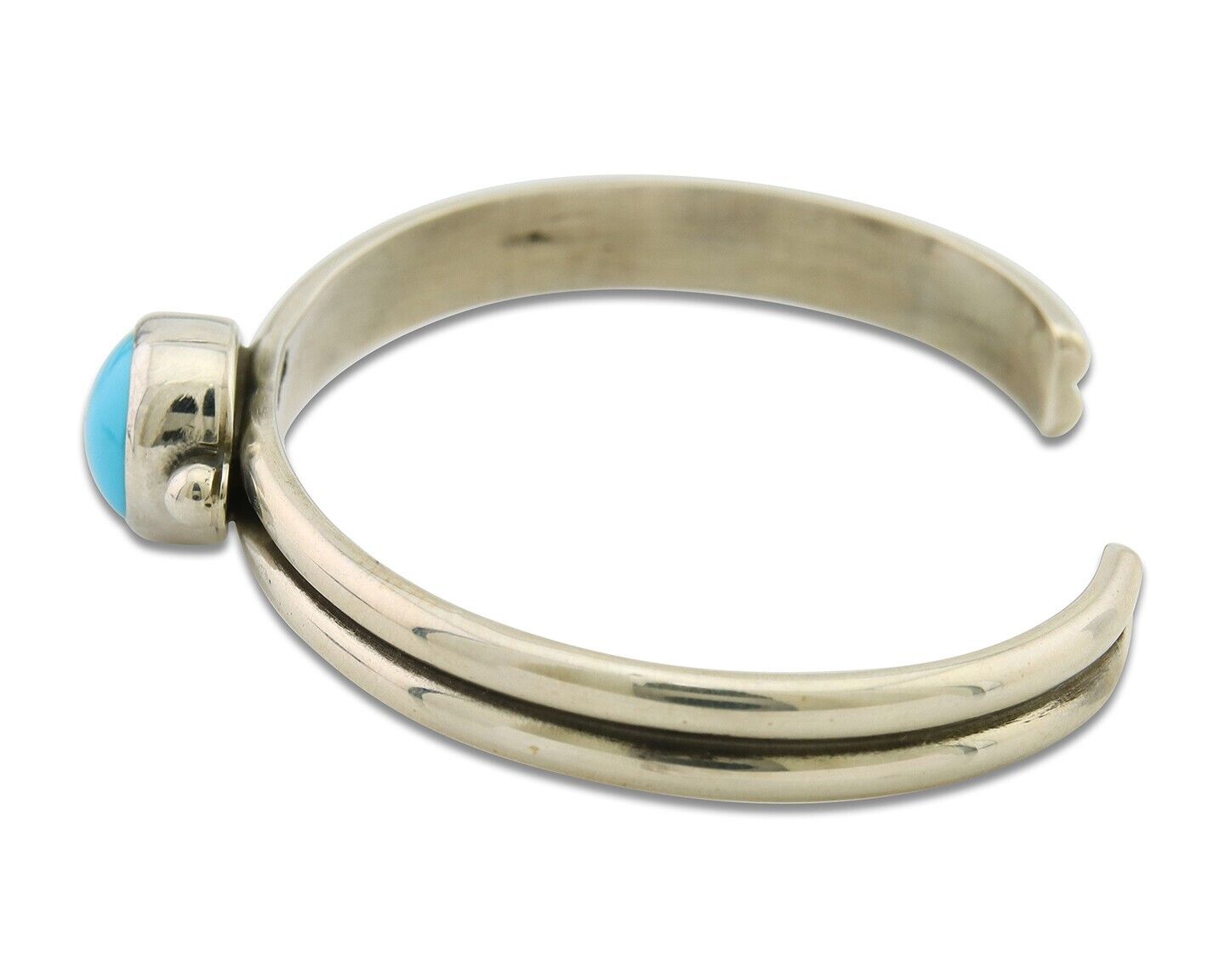 Navajo Bracelet 925 Silver Turquoise Cuff Native American Artist C.80's