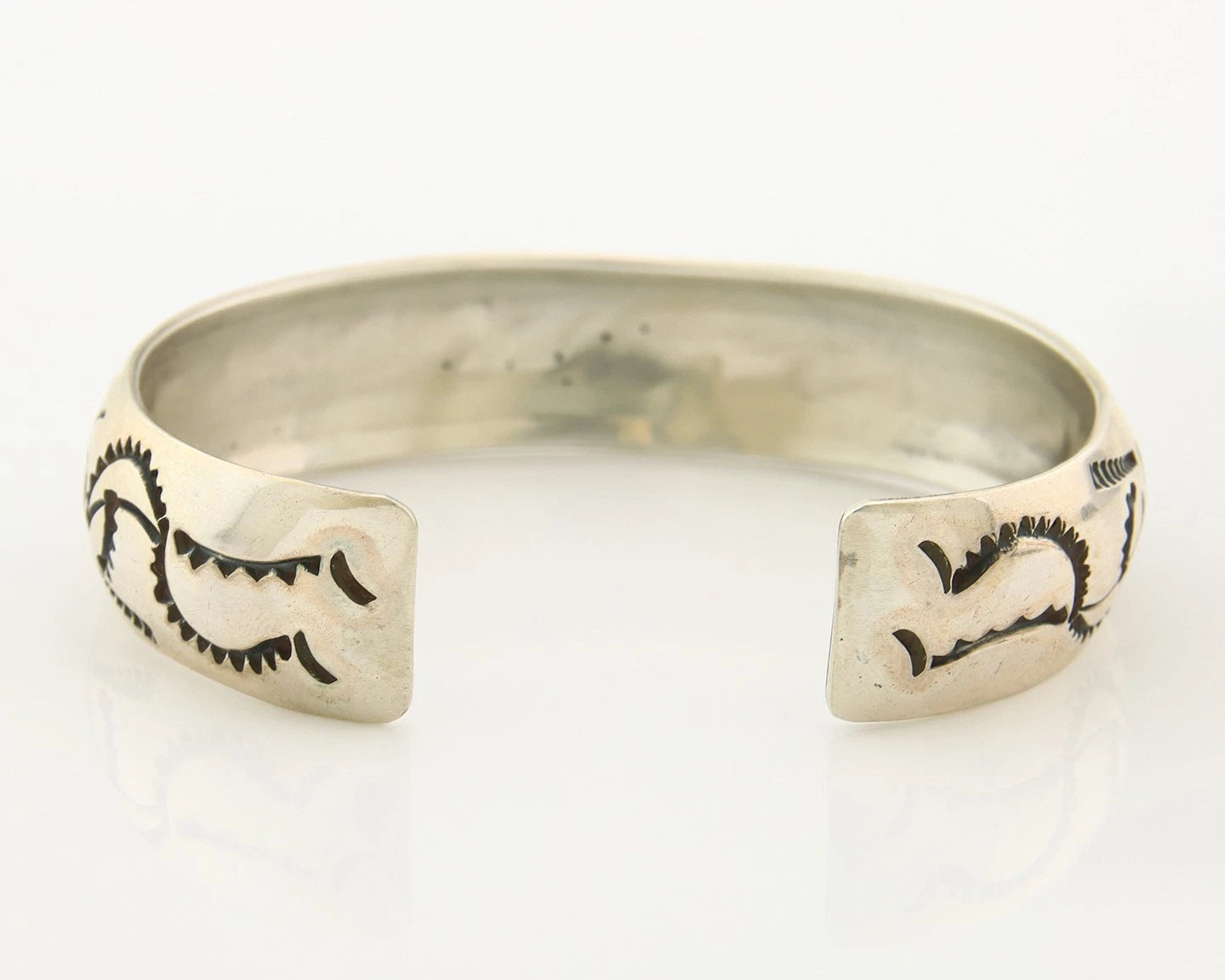 Navajo Cuff Bracelet Sterling Silver Authentic Turquoise Signed Stanley Bain