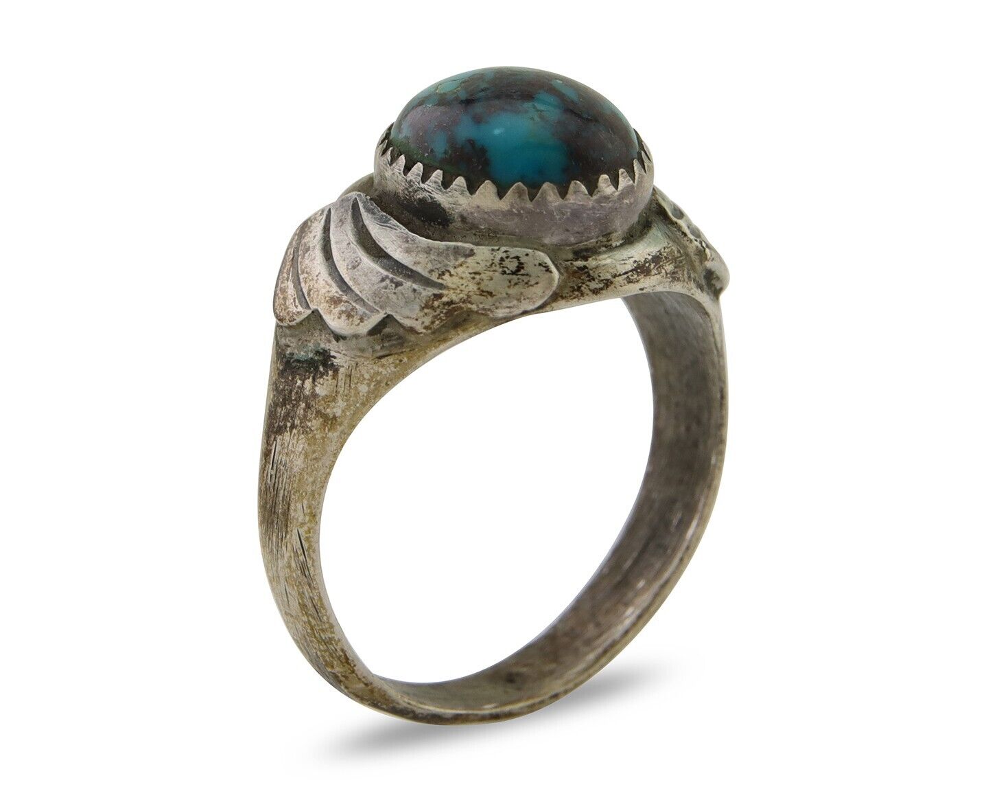 Navajo Ring 925 Silver Turquoise Turpen's Pawn Vault Artist Native C.80's