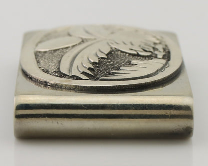 Navajo Eagle Money Clip .925 Silver & .999 Nickle Signed Gibson Gene C.80's