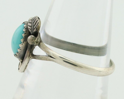 Navajo Handmade Ring 925 Silver Sleeping Beauty Artist Signed SC C.80's