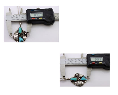 Navajo Turquoise Handmade Necklace 925 Silver Artist Signed PM C.80s