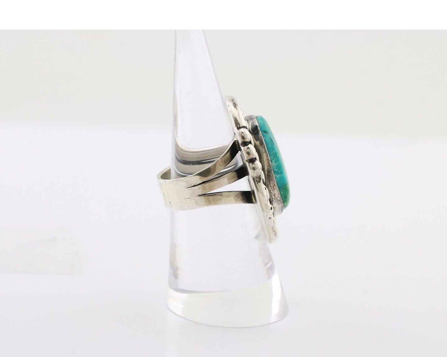 Navajo Ring 925 Silver Royston Turquoise Native American Artist Size 7.0 C.80's