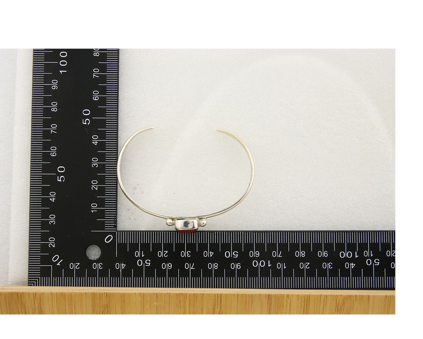 Navajo Bracelet .925 Silver Natural Red Coral Cuff Native American Artist C.80's