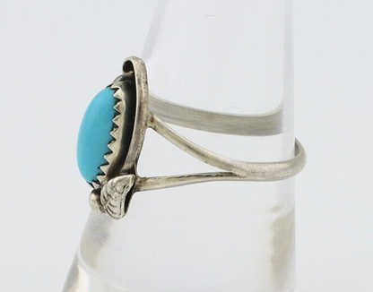 Navajo Ring 925 Silver Sleeping Beauty Turquoise Signed SkyStone Creations C80s