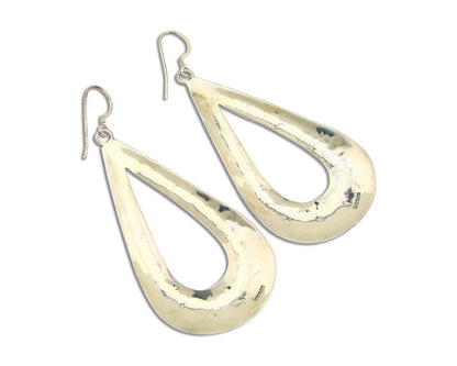 Navajo Dangle Earrings 925 Silver Hand Stamped Native American Artist C.80's