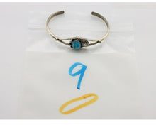 Navajo Handmade Bracelet 925 Silver Natural Blue Turquoise Native American C80s